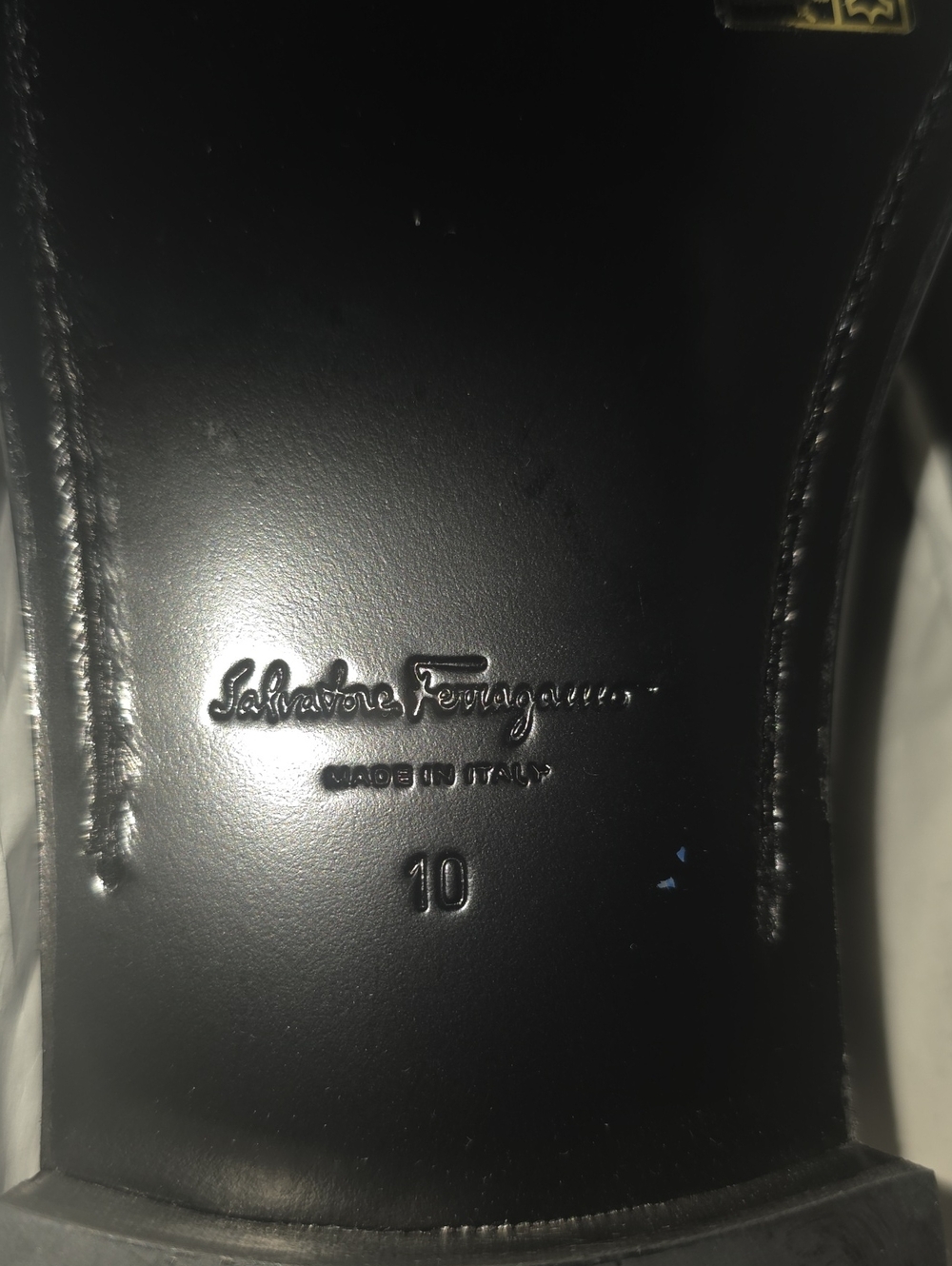 Womens - AUTHENTIC Salvatore Ferragamo Black Leather OFELIA Loafers - Size 10 - Picture 6 of 6